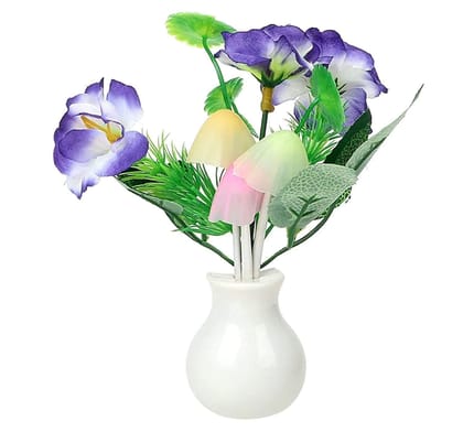 Store4Hope LED Night Lamp Matka Shape Mushroom Lamp, Automatic Sensor Light Multi-Color Changing Best Night Avatar Lamp