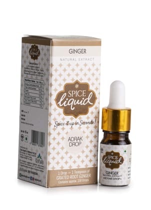 SPICE LIQUID Adrak/Ginger Drop for Tea, Dal, Vegetables, Rice Dishes - 5ml Ginger Liquid Food Essence