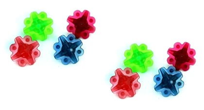 KUBAVA Silicon Star Washing Ball for Washing Machine, Multi color, Pack of 8