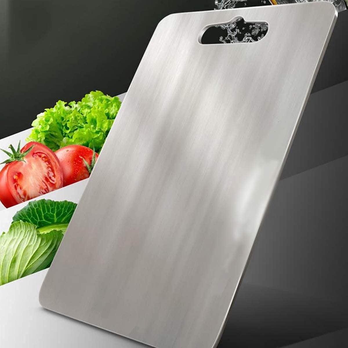 KUBAVA Premium Stainless Steel Chopping Board - Durable, Hygienic, and Stylish - Perfect for Kitchen, Pack of 1