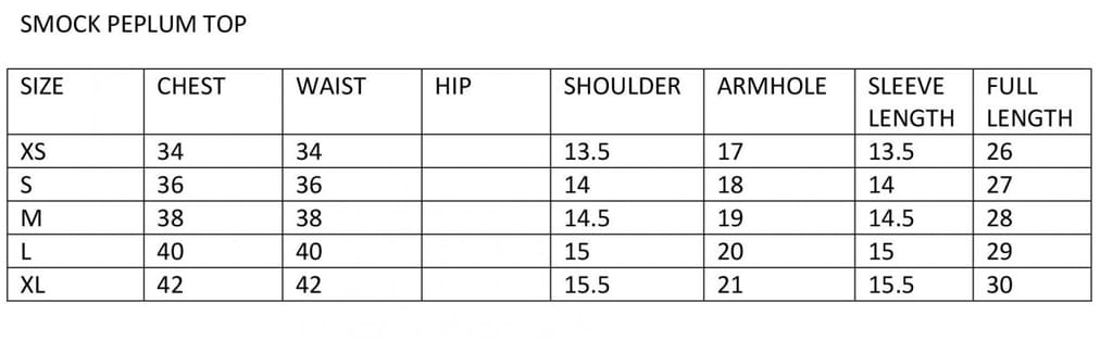 Indigo Smock Peplum Top In Organic Cotton