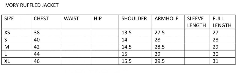 Ivory Ruffled Silk Organza Jacket