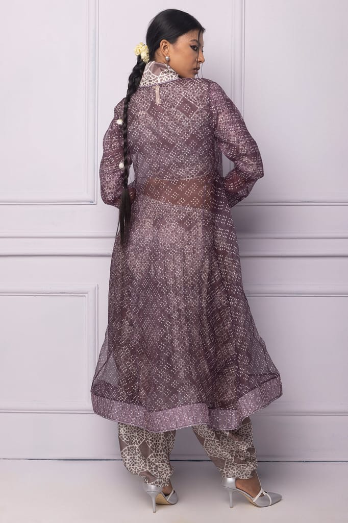 Purple Printed Angrakha