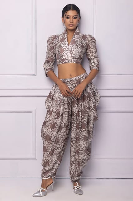 Buy Global Desi Women Blue & White Printed Dhoti Pants - Trousers for Women  15166564 | Myntra
