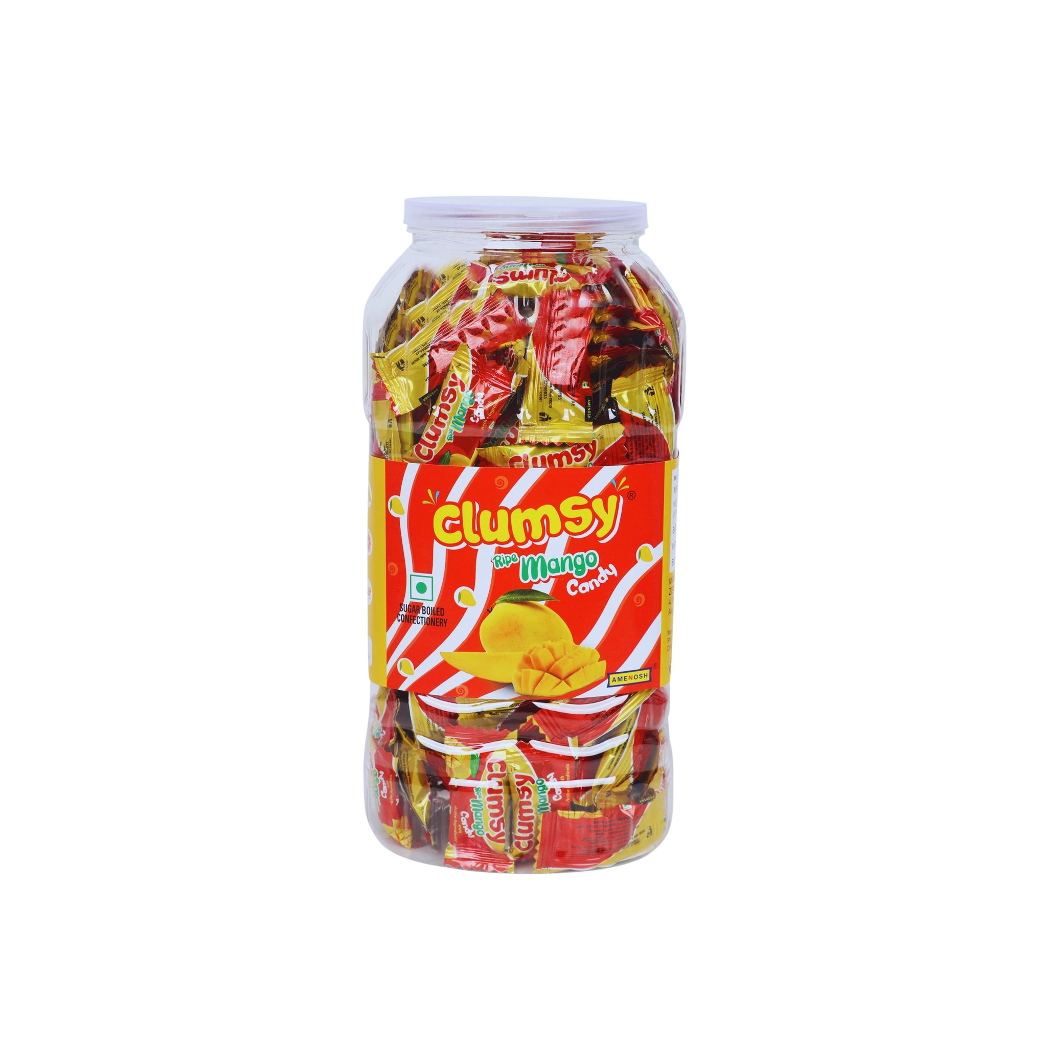Clumsy Ripe Mango Flavored Candy Jar, 170 candy units