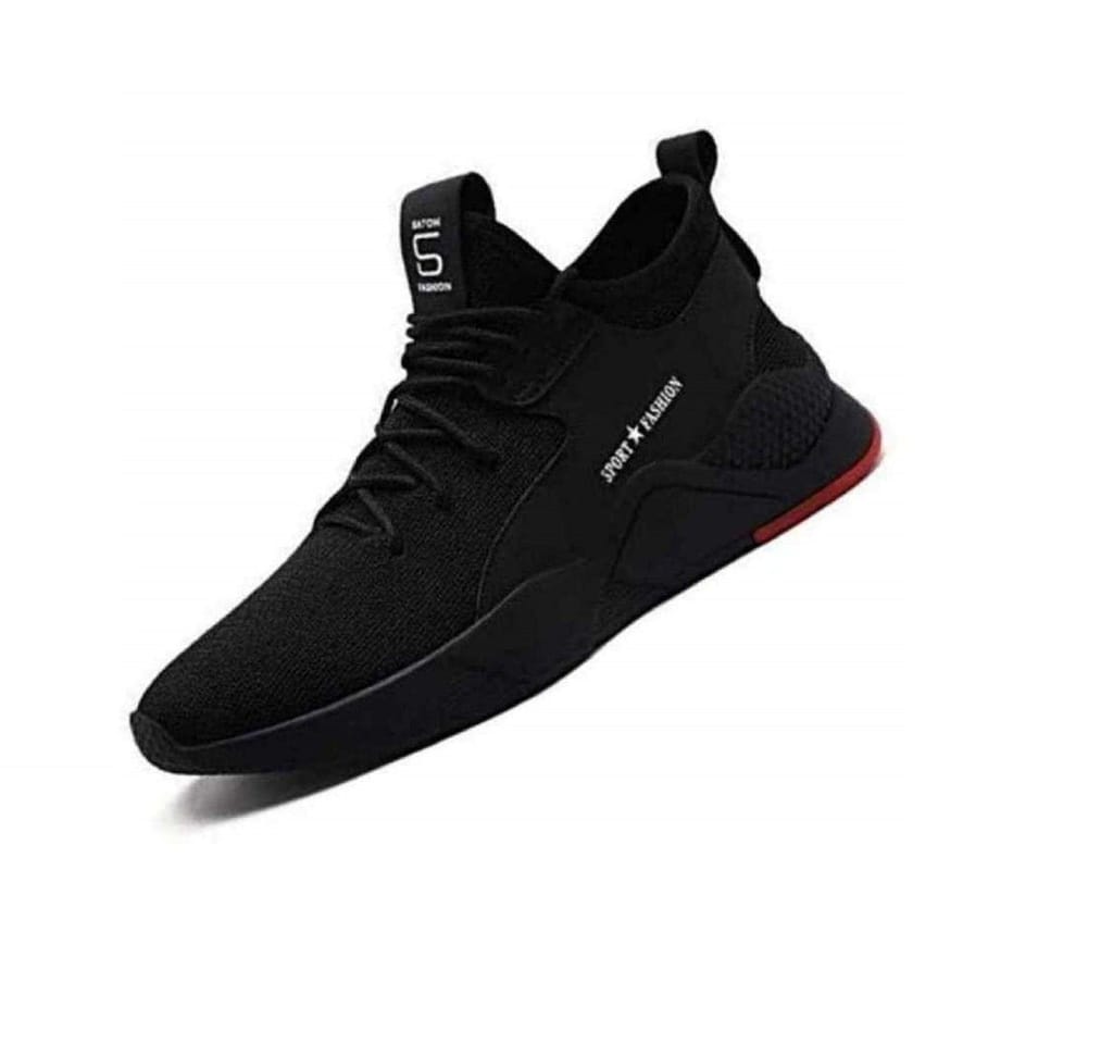 Ontour Stylish Black Mens Sports Running Shoes Pack Of 2