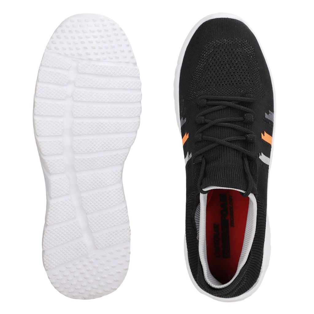 ontour Shoes Solid Black Shooes For Men