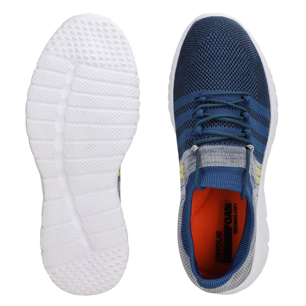 Ontour Trendy Solid Blue Mens Sports Casual Shoes