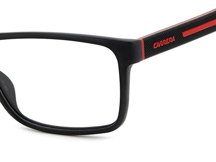 Carrera 6641 Eyeglass Frames - Matte Black Crystal red Frame