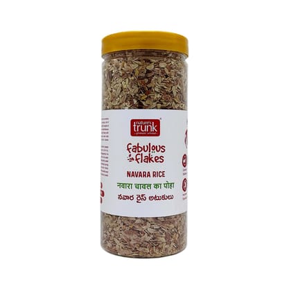 Nature's Trunk – Navara Red Rice Flakes (Flattened Red Rice) | Rich in Fiber, Anti-oxidants & Nutrients | Karunguruvai | Navara Rice | Rajamudi | Mapillai Samba Rice – Poha | Pure