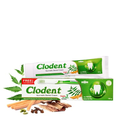 Clodent Dental Cream-Ayurvedic Neem Toothpaste