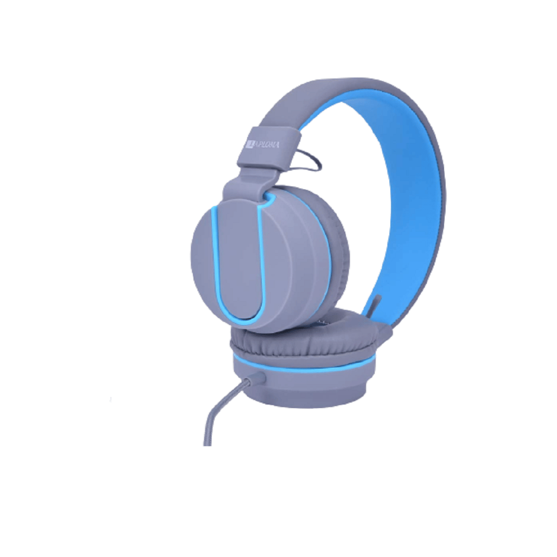 Laploma Trance Wired Over Ear Headphone with Mic Blue for Music