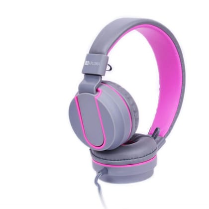 Laploma Trance Wired Headphone with Mic for Smartphones, Android, iPhone Pink
