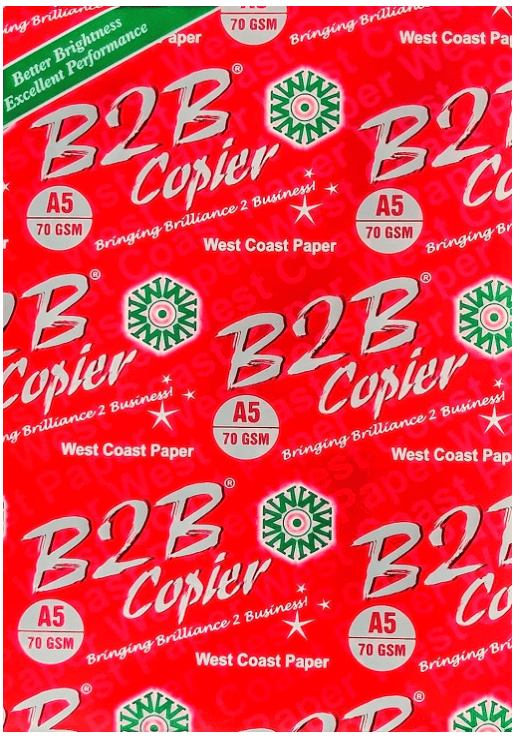B2B Copier Paper 70 GSM A5 - 1 Ream - 500 Sheets
