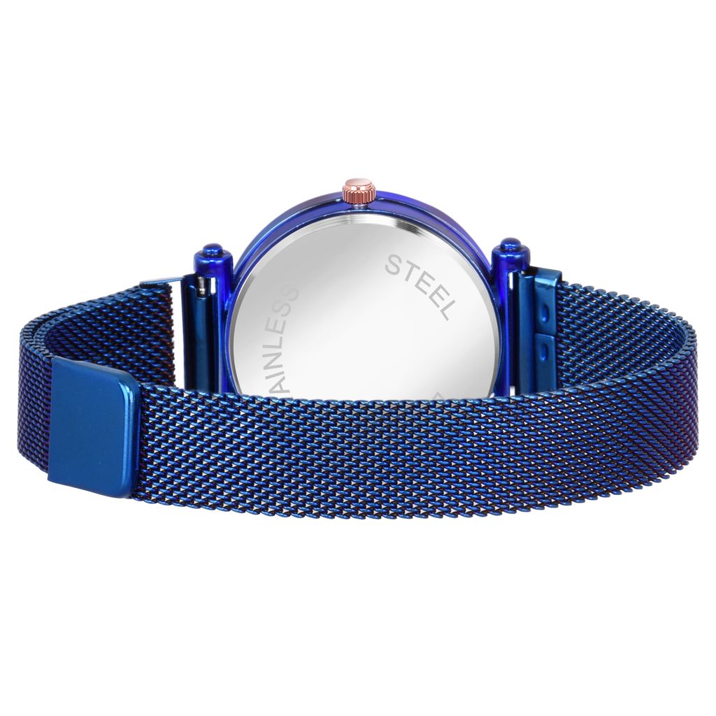 Bhakti Fashion Golden Mesh Magnetic Trending Collection Analog Watch For Women & Girls