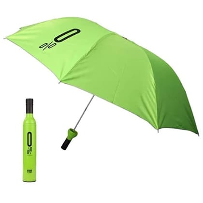 Double Layer Folding Portable Umbrellas with Bottle Cover for UV Protection & Rain