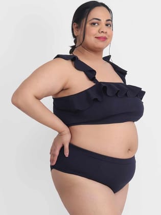 Plus Size 2 Piece Babydoll Bikini Dress For Honeymoon BB51N
