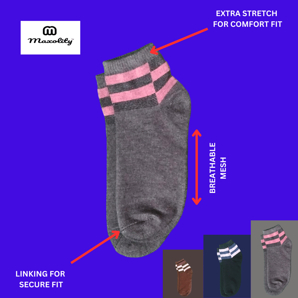 Maxolity Unique Fashionable Ankle Length Socks For Men And Women Pack Of 4