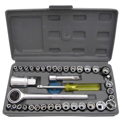 URBAN CREW 40 Pcs Combination Socket Toolkit (Set of 40) | Tookkit | Repair Tools | Industrial Tools |Hex end (Pack of 1