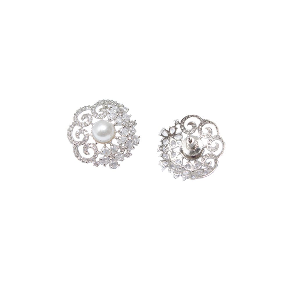 Ear stud | Ear stud earrings |Silver plated ear stud |Ear stud for girls and women