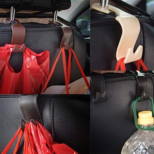 GetUSCart- LivTee Blue Superior Leather Car Seat Back Headrest Hooks, Car  Hook Hangers Interior Accessories for Purse Coats Umbrellas Grocery Bags  Handbag, 2-Pack