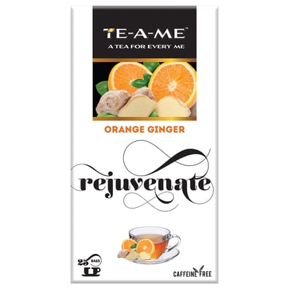 TE-A-ME Orange Ginger Infusion Tea, 25 Tea Bags | 100% Caffeine Free | Fruit Infusion Tea TE-A-ME Orange Ginger Infusion Tea, 25 Tea Bags | 100% Caffeine Free | Fruit Infusion Tea