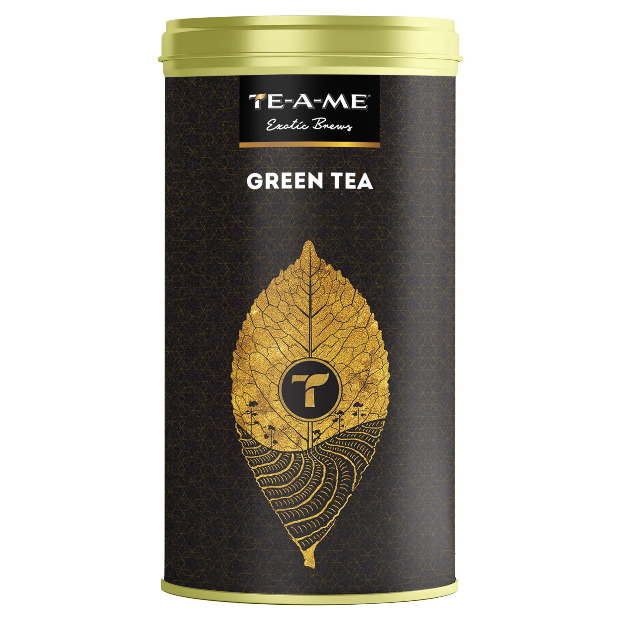 TE-A-ME Green Tea Tin, 50 Grams | 100% Natural Ingredients - Green Tea | Zero Calories - Improves Metabolism & Reduces Waist