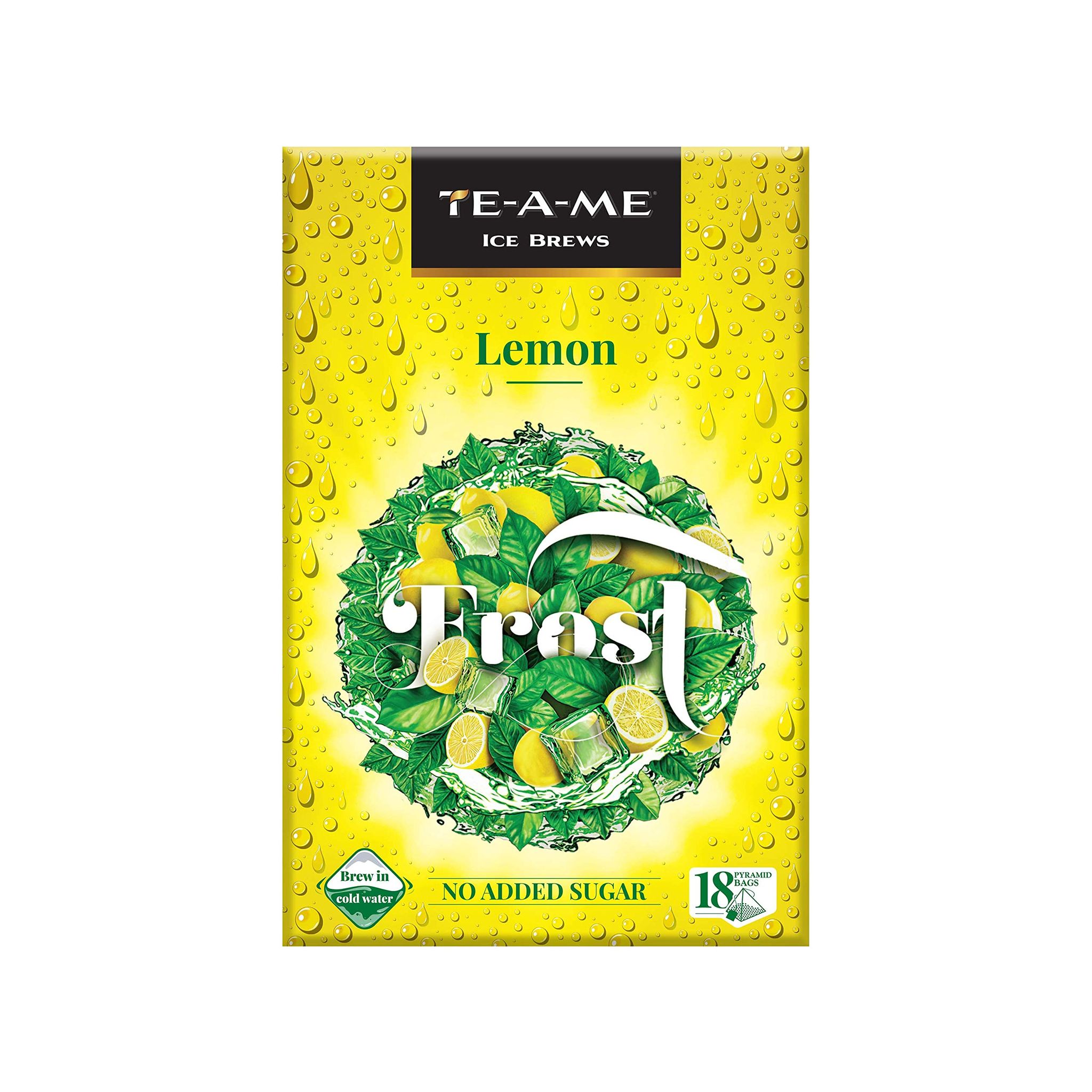 TE-A-ME Frost Lemon Ice Infusion Tea, 18 Pyramid Infusion Tea Bags | Ice Brews | Cold Brew | Iced Tea