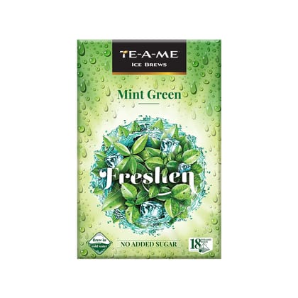 TE-A-ME Freshen Green Mint Ice Infusion Tea, 18 Pyramid Infusion Tea Bags | Ice Brews | Cold Brew | Iced Tea