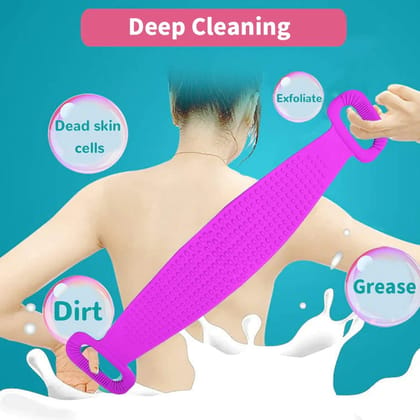 URBAN CREW Bathing Brush for Skin Deep Cleaning Massage, Dead Skin Removal Exfoliating Belt for Shower, Easy to Clean, Lathers Well for Men & Women