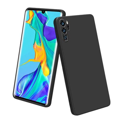 LIRAMARK Silicone Soft Back Cover Case for Huawei Honor P30 Pro (Silicone Blue)