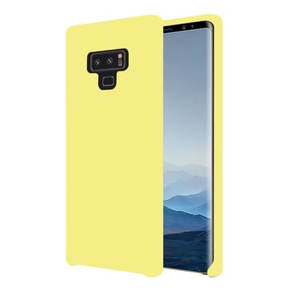 LIRAMARK Liquid Silicone Soft Back Cover Case for Samsung Galaxy Note 9 (Yellow)