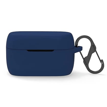 LIRAMARK Shockproof Protective Silicone 360š Cover Case with Buckle Designed for Jabra Elite 5 (Midnight Blue)