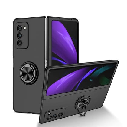 LIRAMARK Front & Back Case with Built in Metal Plate Kickstand Cover for Samsung Galaxy Z Fold 2, (Supports Wireless Charging)