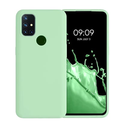 LIRAMARK Liquid Silicone Soft Back Cover Case for OnePlus Nord N10 5G / 1+Nord N10