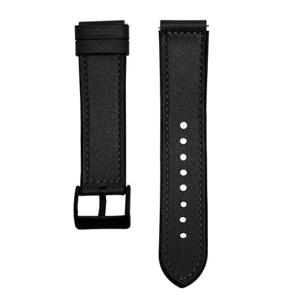 LIRAMARK 20mm Quick Release Leather with Inside Soft Silicone Smart Watch Band Silicone Leather Series Watch Strap for Smart Watches with 20mm lugs Width (Black)