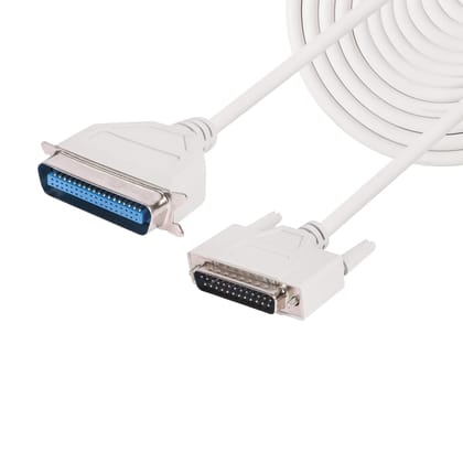 LIRAMARK DB25 to CN36 Parallel Printer Data Cable Cord RS-232 28 AWG Uni-Directional 25 to 36 Pin Moulded Male to Male M/M Centronics 25C Port for IBM PC Dot-Matrix Laser Printer (1.5M)