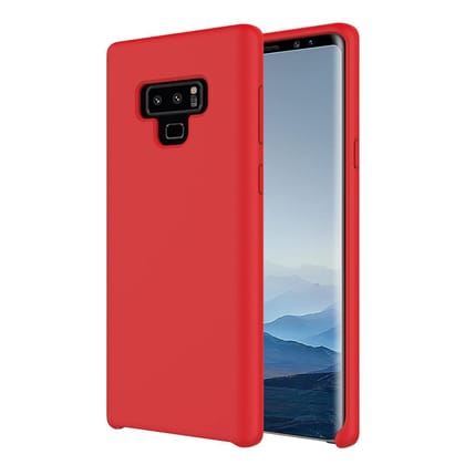LIRAMARK Liquid Silicone Soft Back Cover Case for Samsung Galaxy Note 9 (Red)