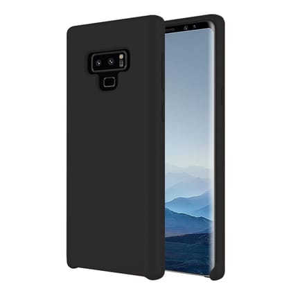 LIRAMARK Liquid Silicone Soft Back Cover Case for Samsung Galaxy Note 9 (Black)