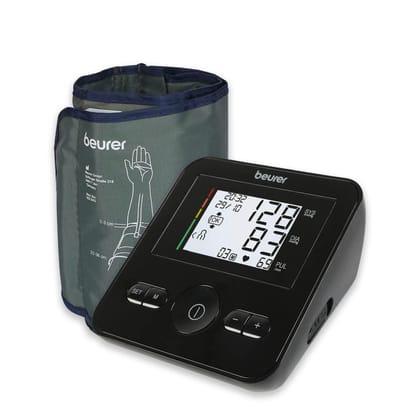 Beurer BM30 Limited Edition Fully Automatic Blood Pressure Monitor (Black)/Advance Measurement Technology/Large Display/Adjustable Cuff/Risk Indicator