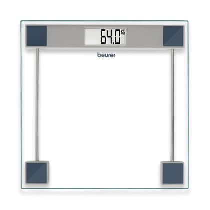Beurer GS 11 Glass Bathroom weight Scale with Transparent LCD Digital Display ,5 Years Warranty