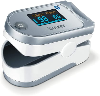 Beurer PO60 Pulse Oximeter with Bluetooth and Health Manager App, 5 Years Warranty