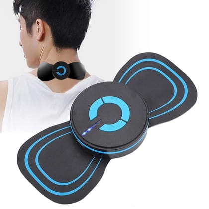 Denzcart Massager Butterfly Design Body Electronic Mini Cervical Massager, EMS Microcurrent Lymphatic Drainage Massage Pad, 8 Modes 19 Gears Adjustable Massager, Portable Neck and Back Relaxation
