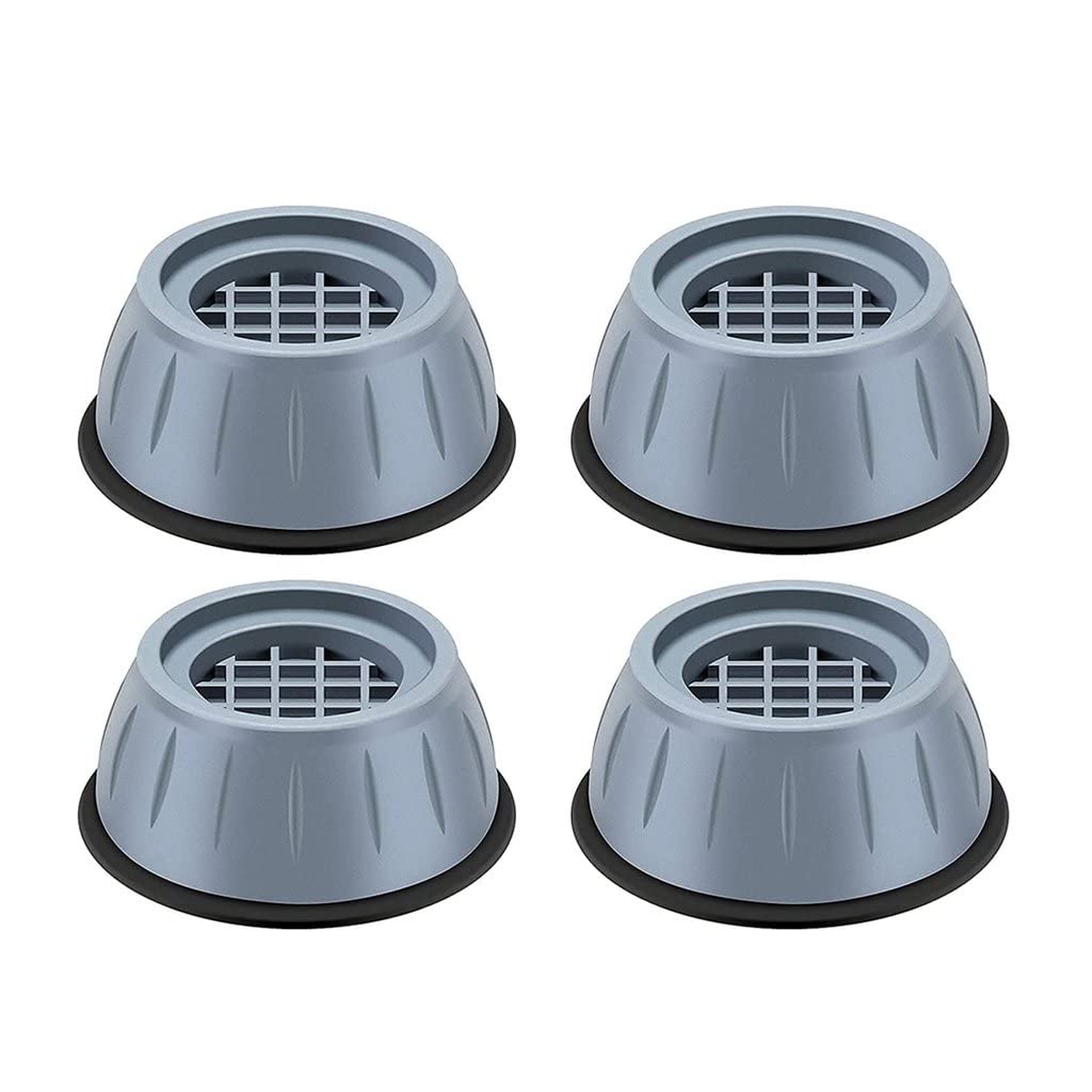 Anti Vibration Pads with Suction Cup Feet for Washing Machine Levelling Feet Anti Walk Pads with Shock Absorber (4 Piece)
