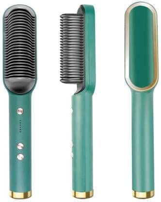 Denzcart Hair Straightener Brush, Hair Straightening Iron Built with Comb (Multicolor)