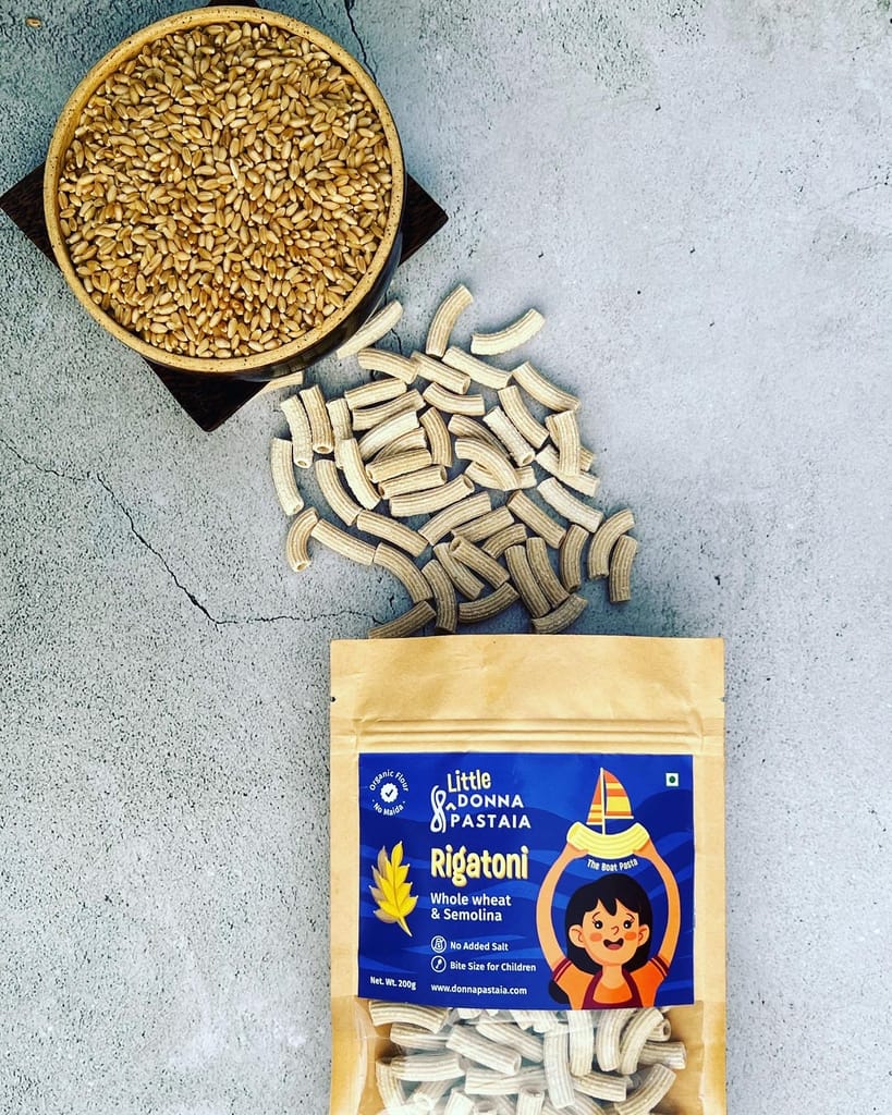 Donna Pastaia Artisanal Kids Wholewheat and Semolina Rigatoni Mini Pasta | Kids Range in Fun Shapes
