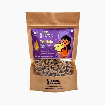 Donna Pastaia Artisanal Kids Wholewheat and Semolina Trottole Mini Pasta | Kids Range in Fun Shapes