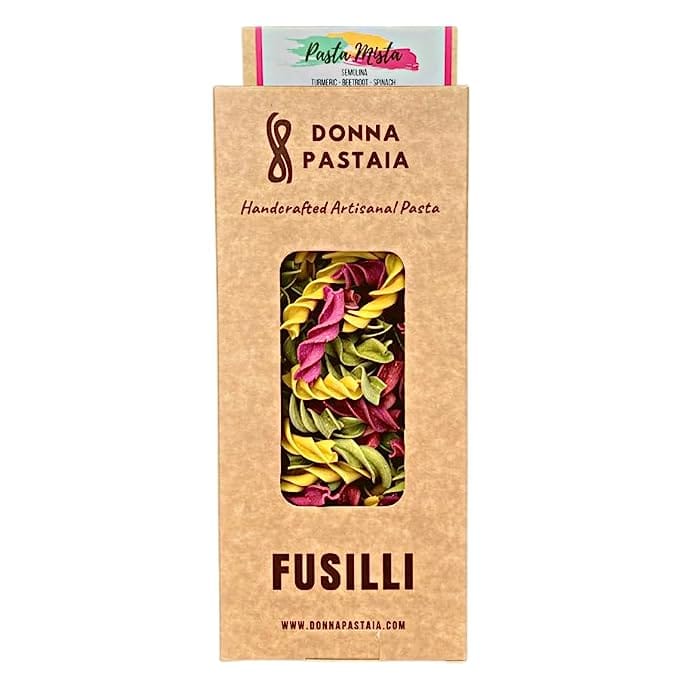 Donna Pastaia Artisanal Pasta | Pasta Mista Fusilli Pastaia | No Maida, No Salt, No Preservatives | Proudly Made in India