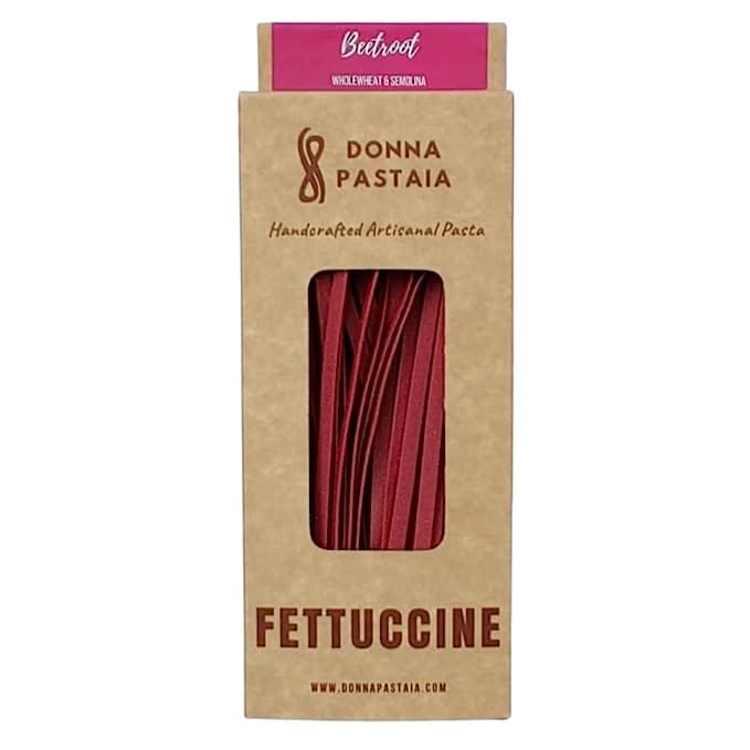 Donna Pastaia Artisanal Pasta | Beetroot Fettuccine Pasta | No Maida, No Salt, No Preservatives | Proudly Made in India