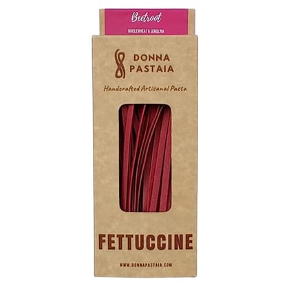 Donna Pastaia Artisanal Pasta | Beetroot Fettuccine Pasta | No Maida, No Salt, No Preservatives | Proudly Made in India
